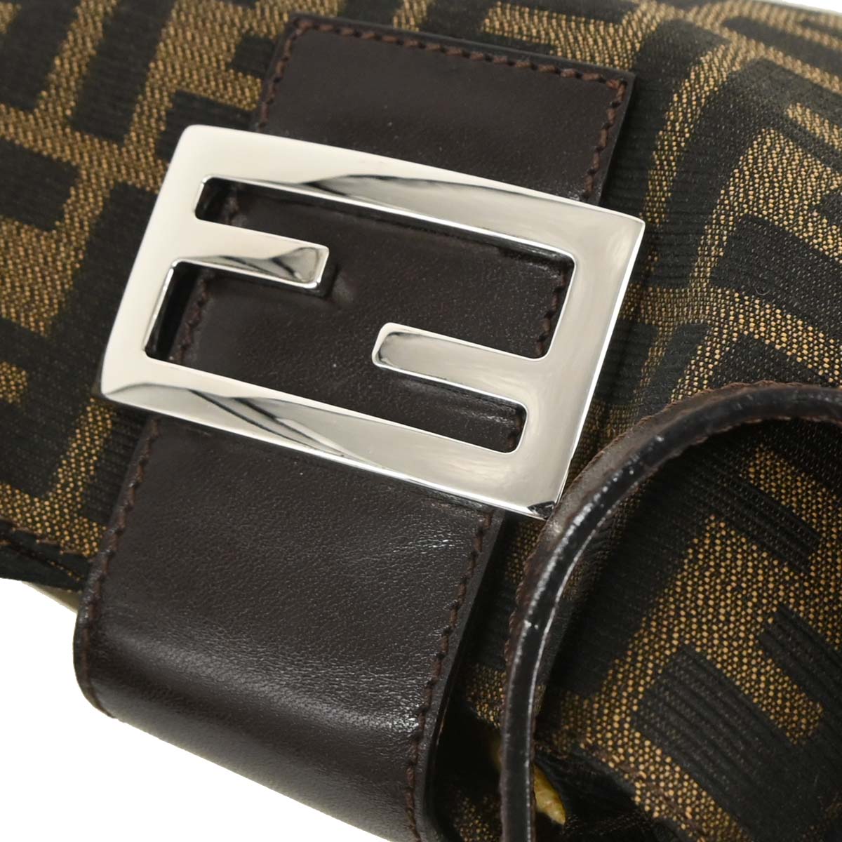 Fendi Brown Black Zucca Hobo Bag