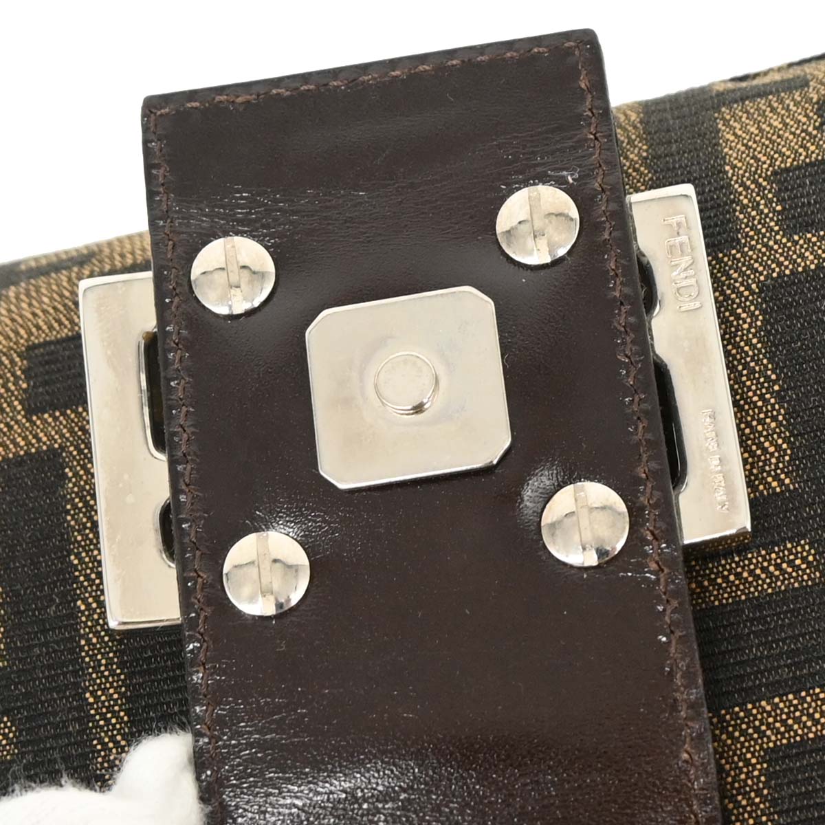 Fendi Brown Black Zucca Hobo Bag