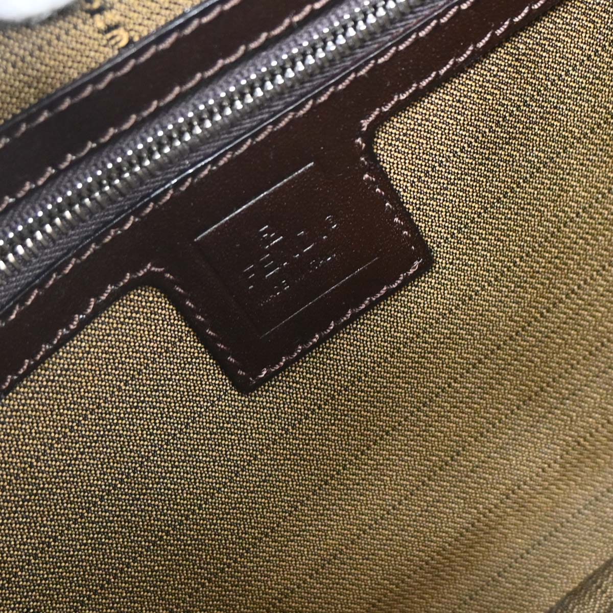 Fendi Brown Black Zucca Hobo Bag