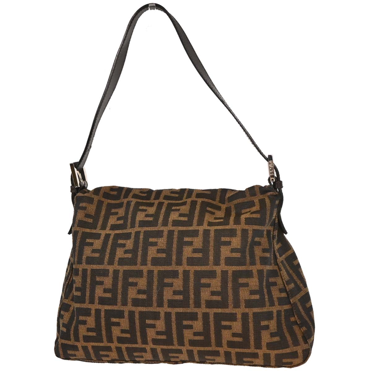 Fendi Brown Canvas Zucca Mamma Baguette Handbag