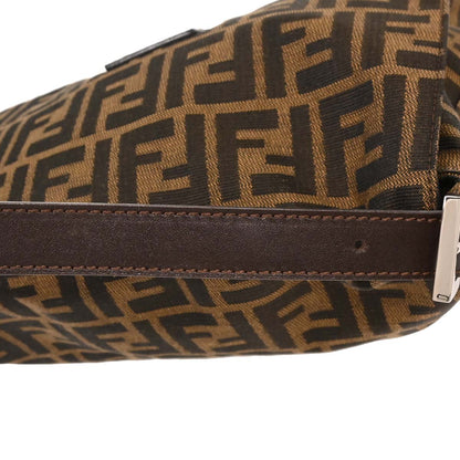 Fendi Brown Canvas Zucca Mamma Baguette Handbag