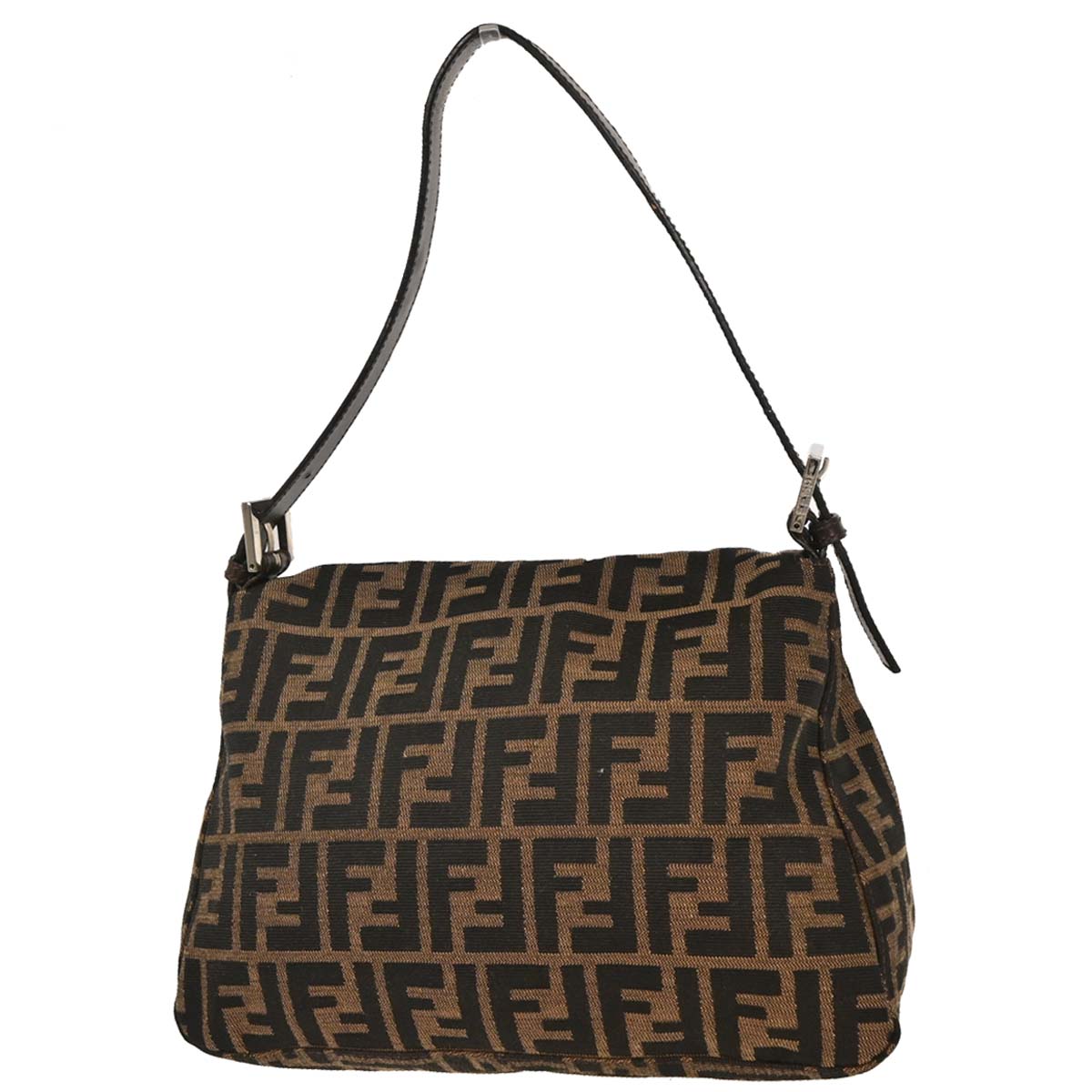 Fendi Brown Canvas Zucca Mamma Baguette Handbag