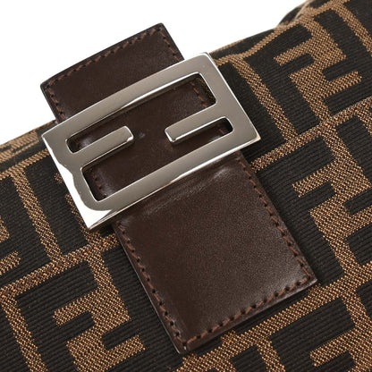 Fendi Brown Canvas Zucca Mamma Baguette Handbag