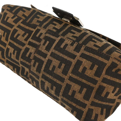 Fendi Brown Canvas Zucca Mamma Baguette Handbag