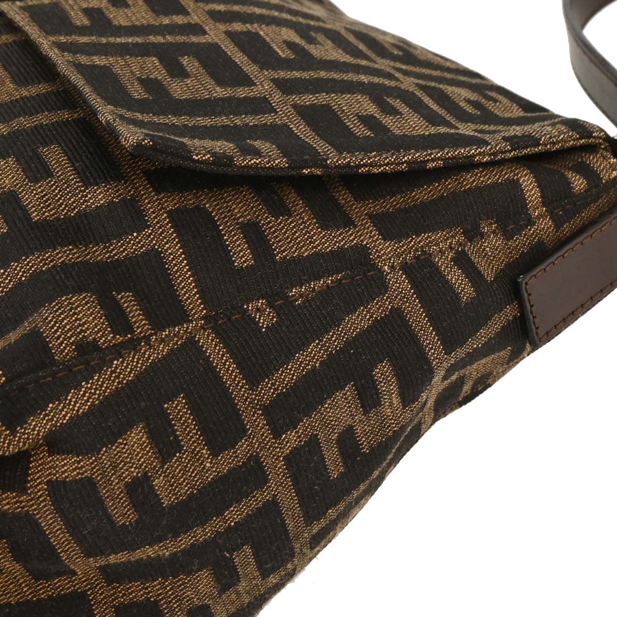 Fendi Brown Canvas Zucca Mamma Baguette Handbag