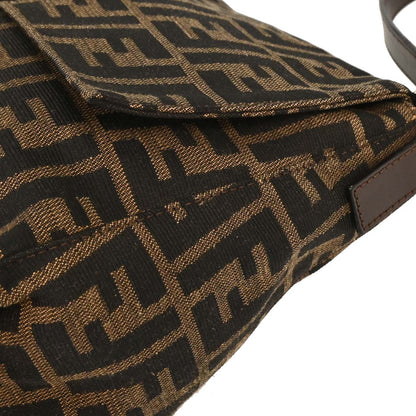 Fendi Brown Canvas Zucca Mamma Baguette Handbag