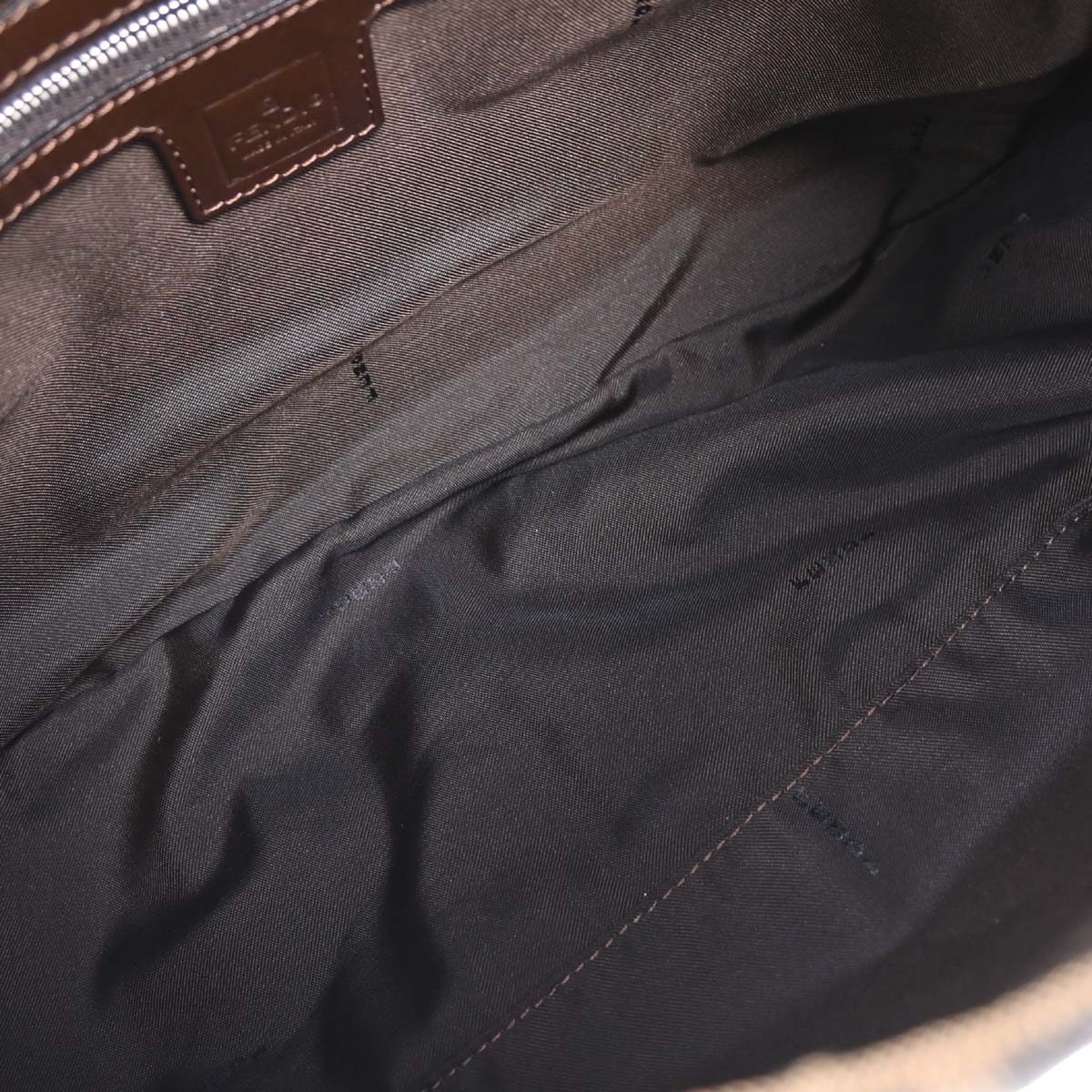 Fendi Brown Canvas Zucca Mamma Baguette Handbag