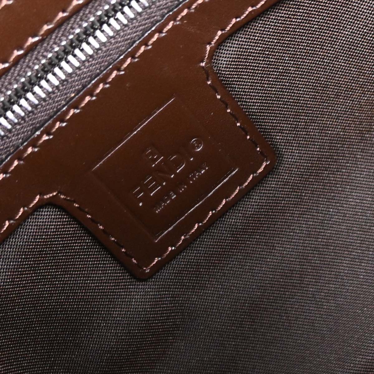 Fendi Brown Canvas Zucca Mamma Baguette Handbag