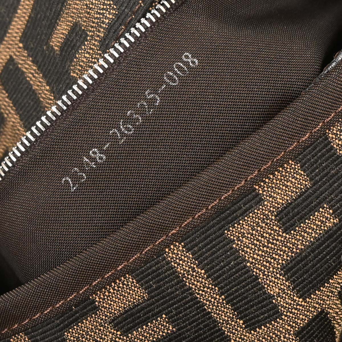 Fendi Brown Canvas Zucca Mamma Baguette Handbag