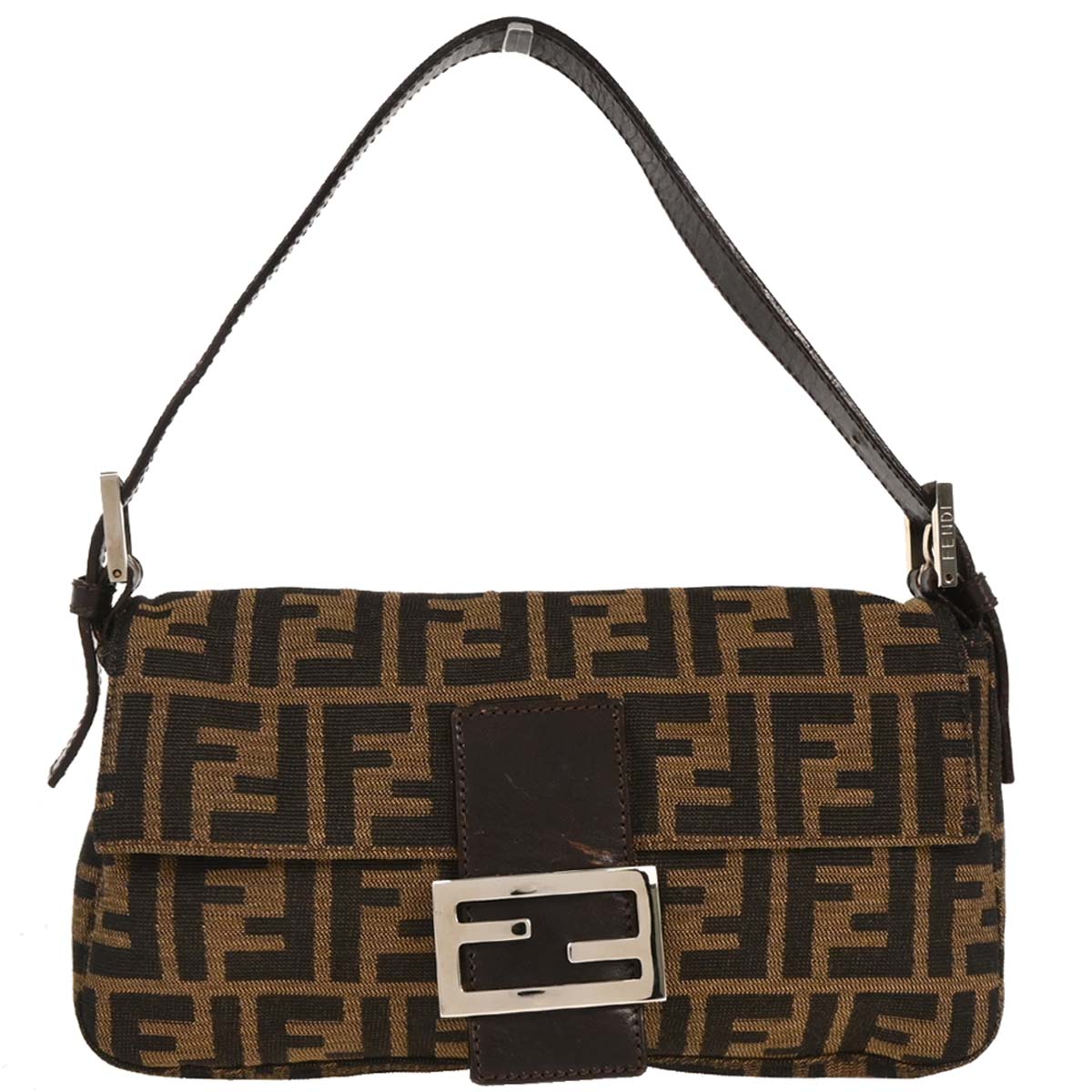 Fendi ブラウン スエード ショルダーバッグ Fendi Brown Zucca Baguette Handbag – AMORE Vintage Tokyo