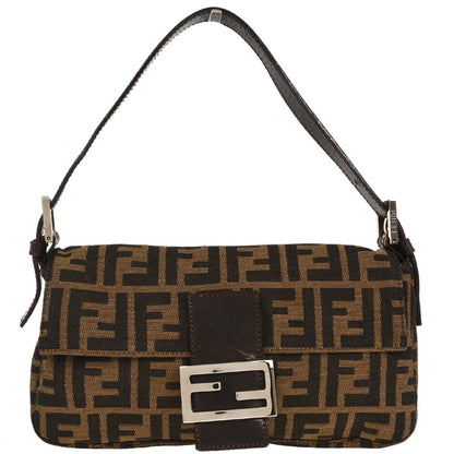 Fendi Brown Zucca Baguette Handbag