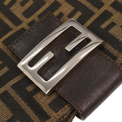 Fendi Brown Black Zucca Hobo Bag