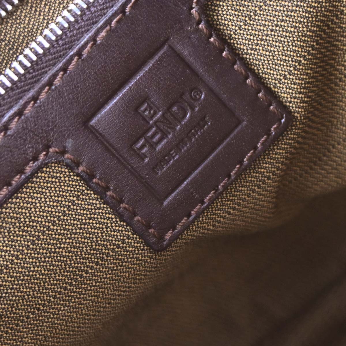 Fendi Brown Black Zucca Hobo Bag