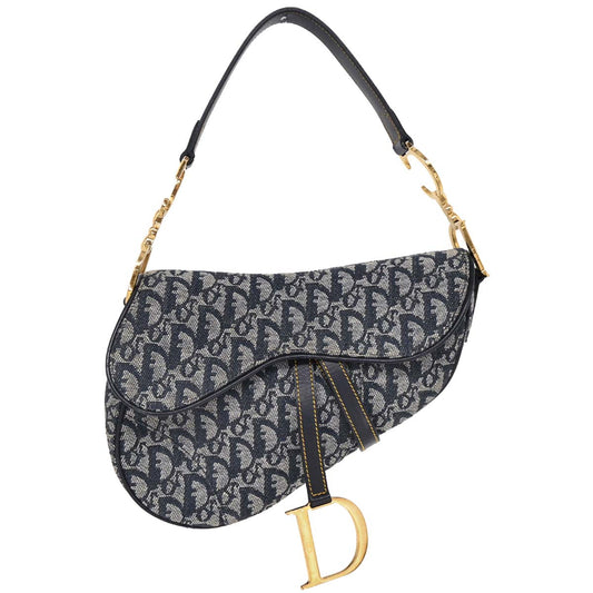 Christian Dior Navy Trotter Saddle Handbag