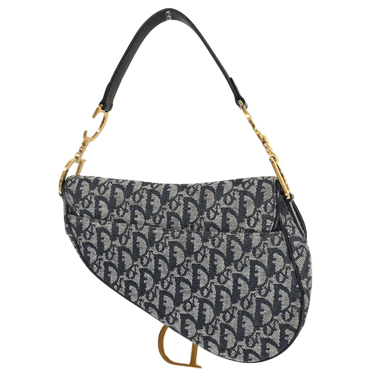 Christian Dior Navy Trotter Saddle Handbag