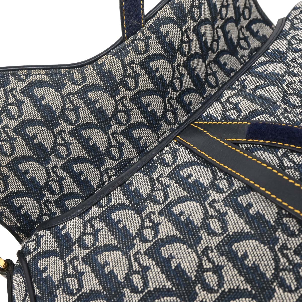 Christian Dior Navy Trotter Saddle Handbag