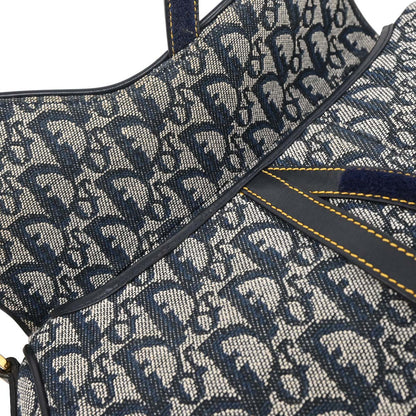 Christian Dior Navy Trotter Saddle Handbag