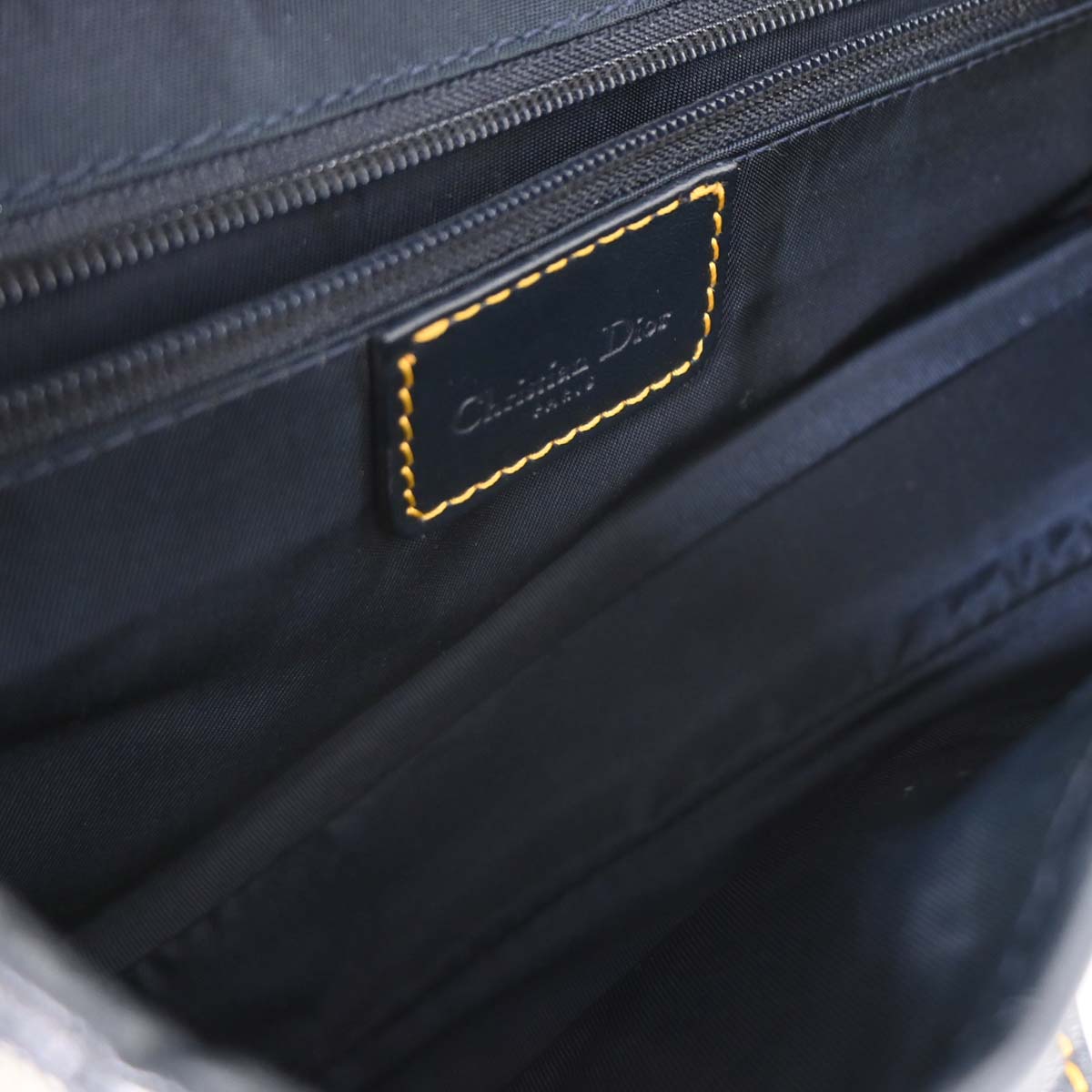 Christian Dior Navy Trotter Saddle Handbag