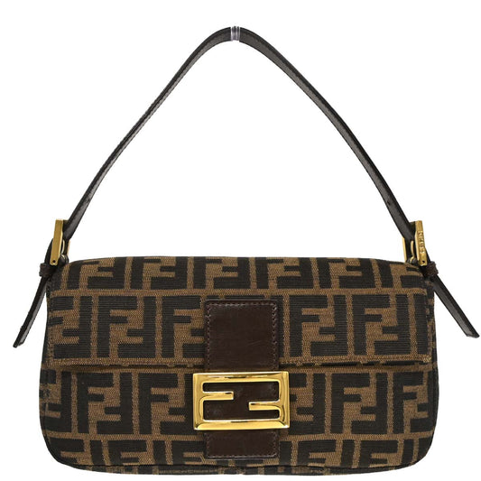 Fendi Brown Zucca Baguette Handbag