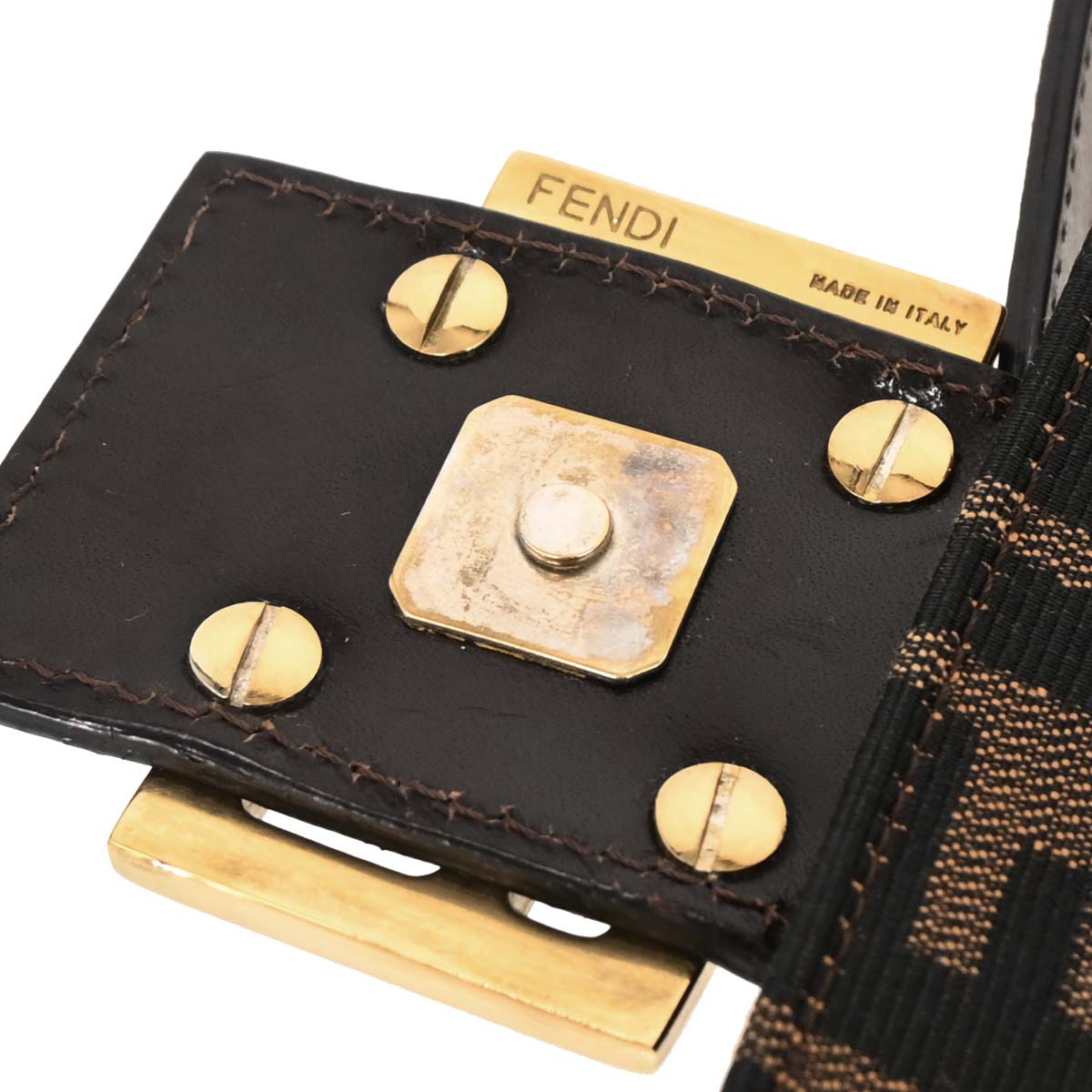 Fendi Brown Zucca Baguette Handbag