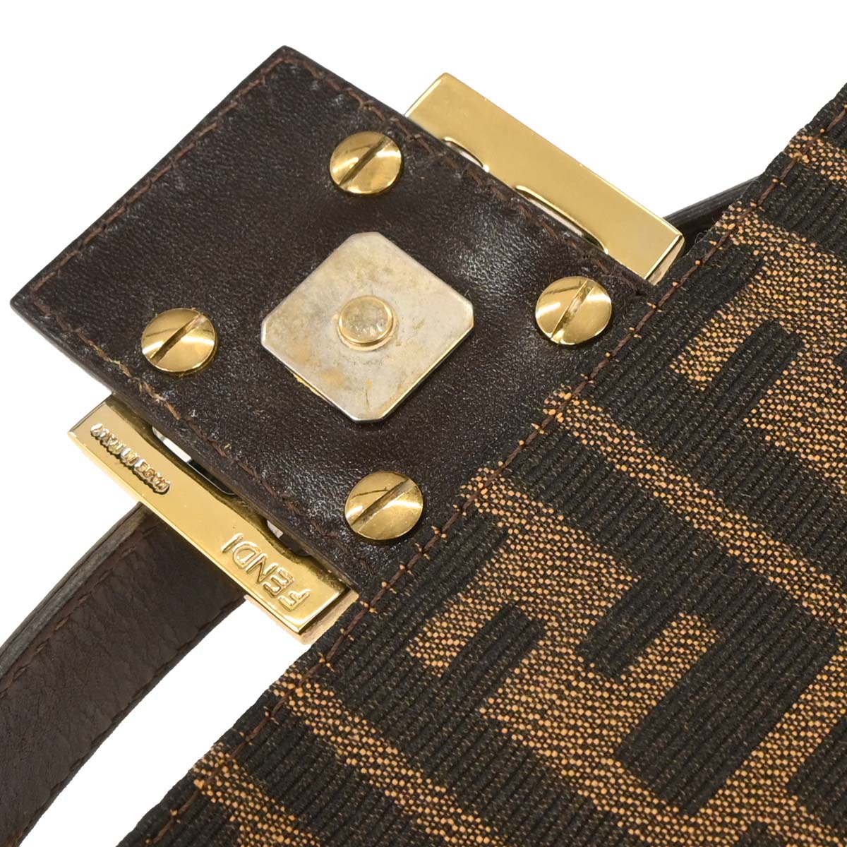 Fendi Brown Zucca Baguette Handbag