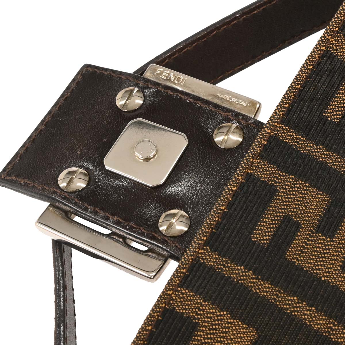 Fendi Brown Zucca Baguette Handbag