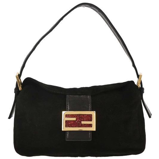 Fendi Black Suede Handbag