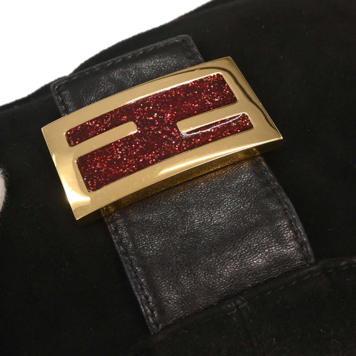 Fendi Black Suede Handbag