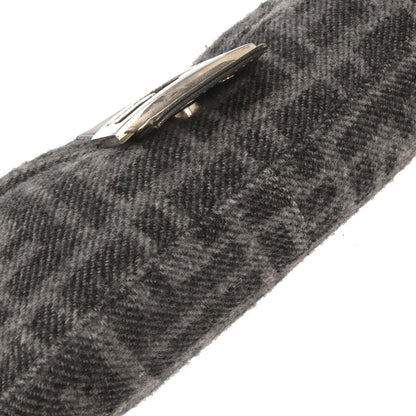 Fendi Gray Wool Baguette Handbag