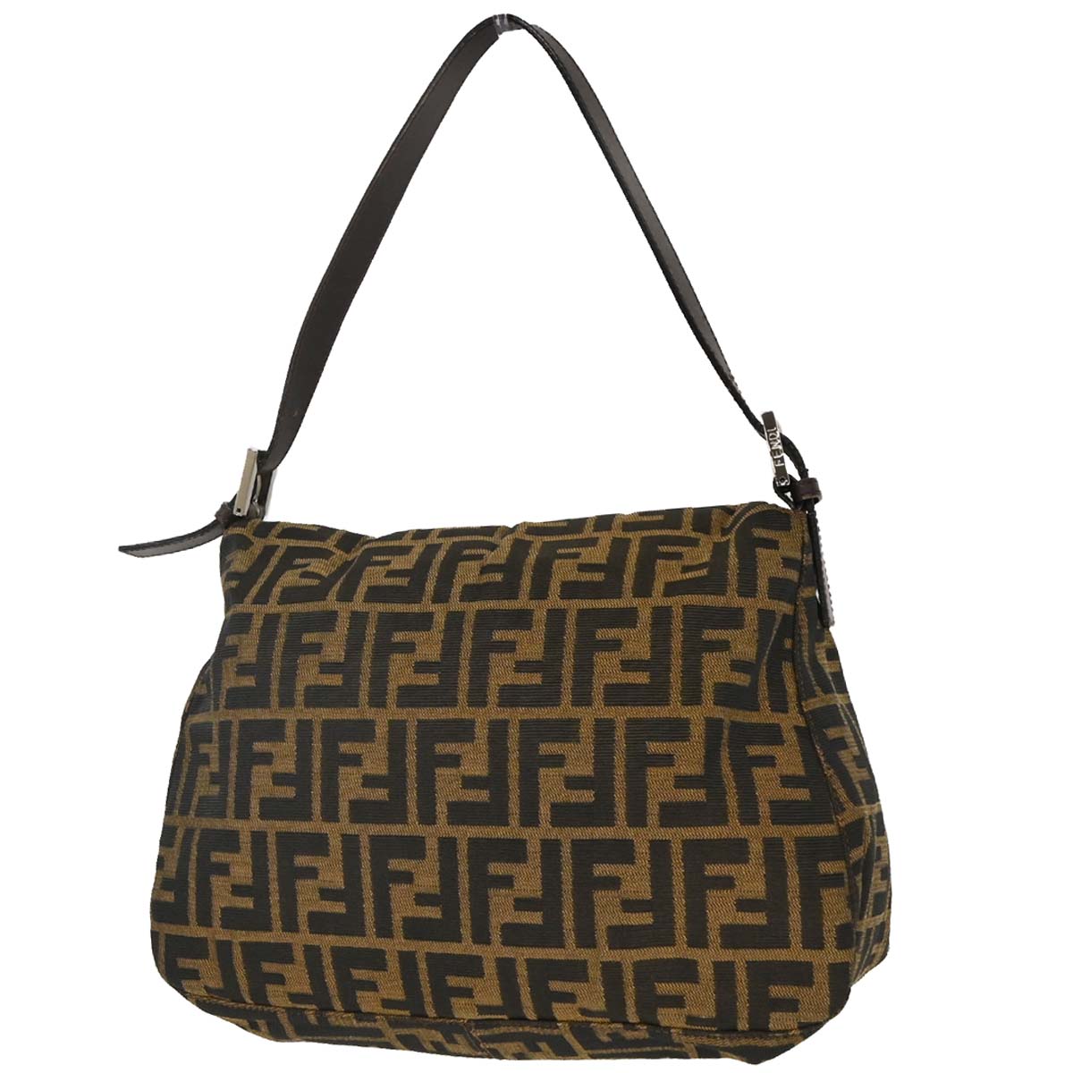 Fendi Brown Canvas Zucca Mamma Baguette Handbag
