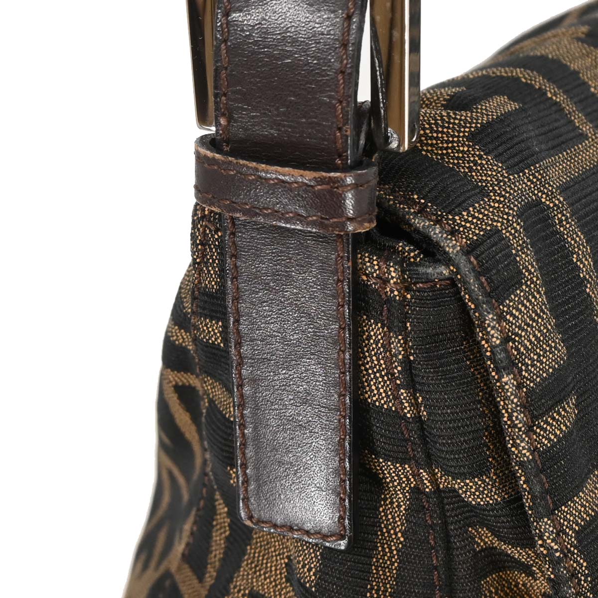 Fendi Brown Canvas Zucca Mamma Baguette Handbag