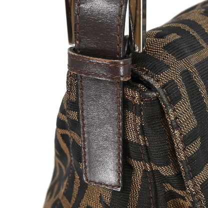 Fendi Brown Canvas Zucca Mamma Baguette Handbag