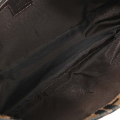 Fendi Brown Canvas Zucca Mamma Baguette Handbag