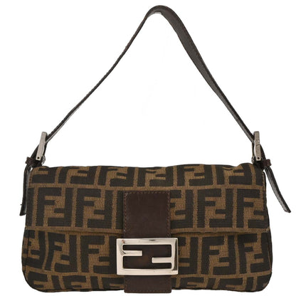 Fendi Brown Zucca Baguette Handbag