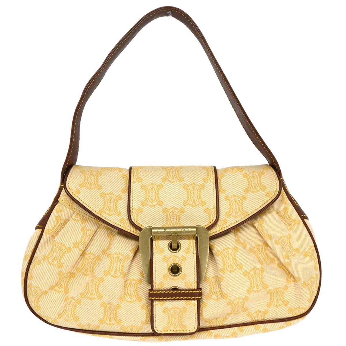 Celine Yellow Macadam Shoulder Bag