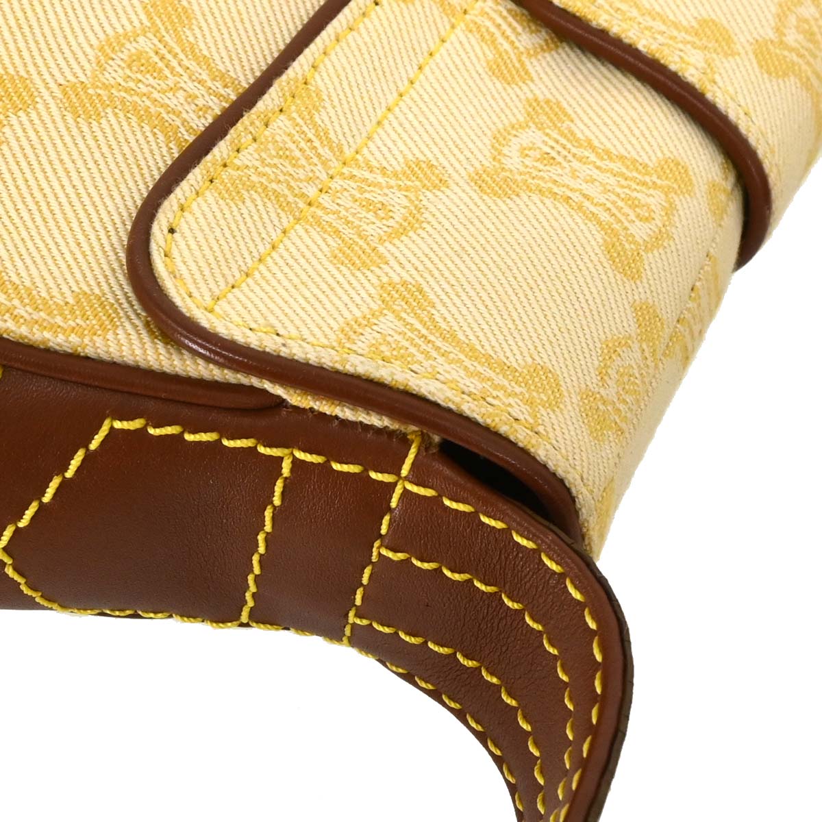 Celine Yellow Macadam Shoulder Bag