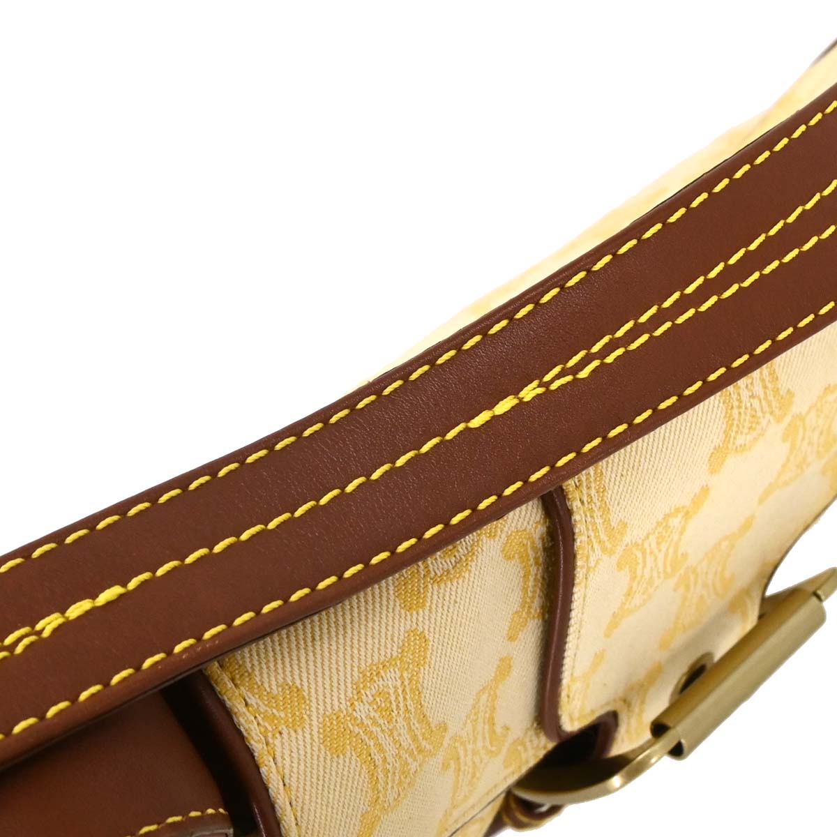 Celine Yellow Macadam Shoulder Bag