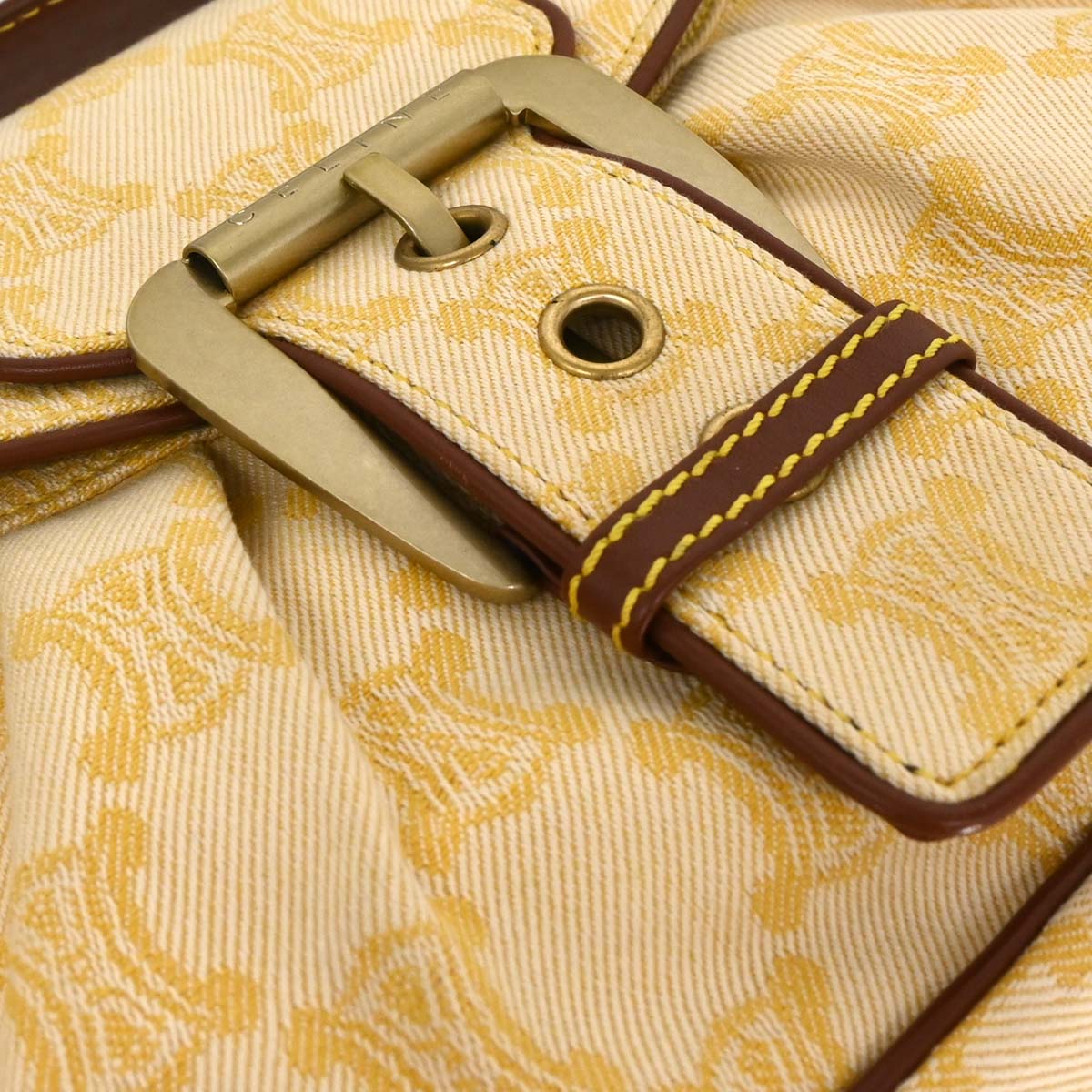 Celine Yellow Macadam Shoulder Bag