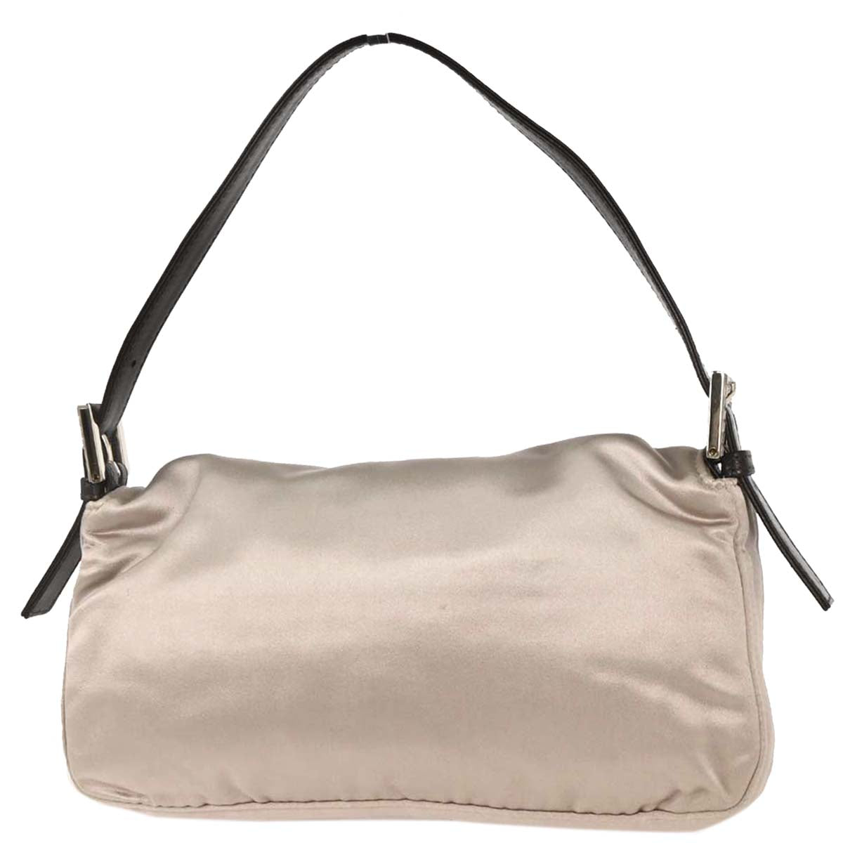 Fendi Gray Satin Baguette Handbag