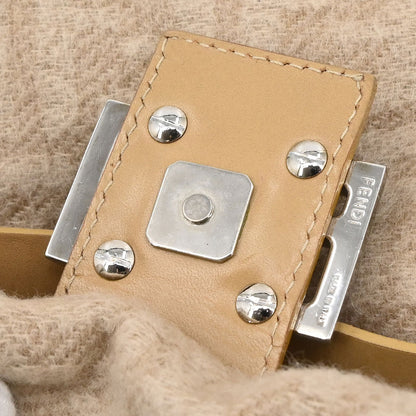 Fendi Off White Wool Zucca Mamma Baguette Handbag