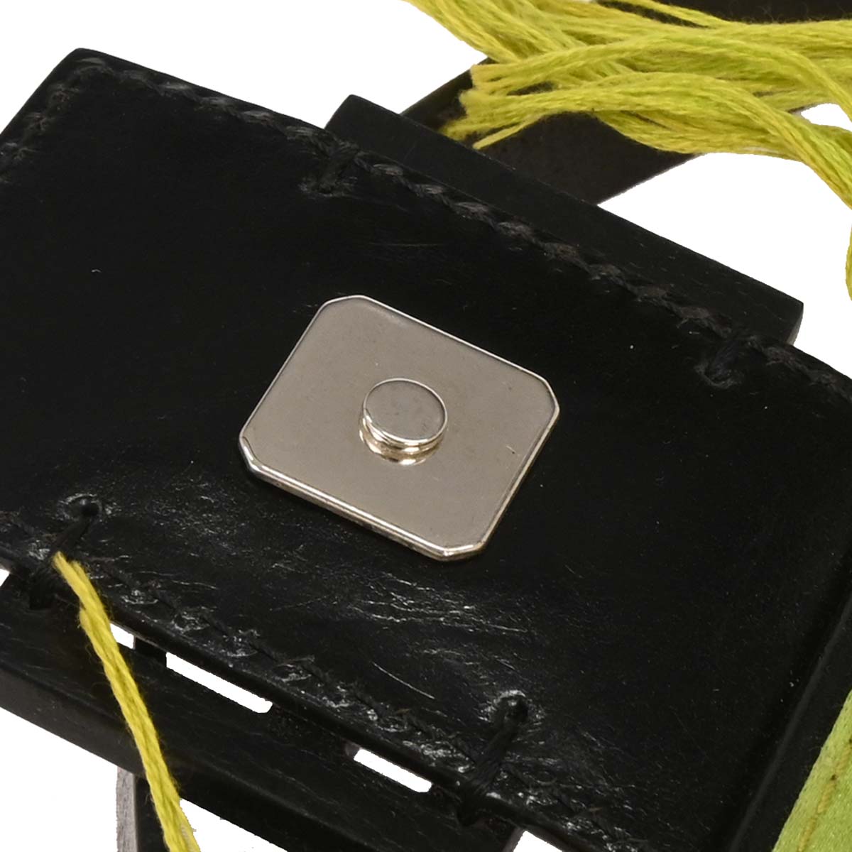 Fendi Black Cotton Beaded Embroidered Baguette Handbag