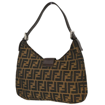 Fendi Brown Black Zucca Hobo Bag