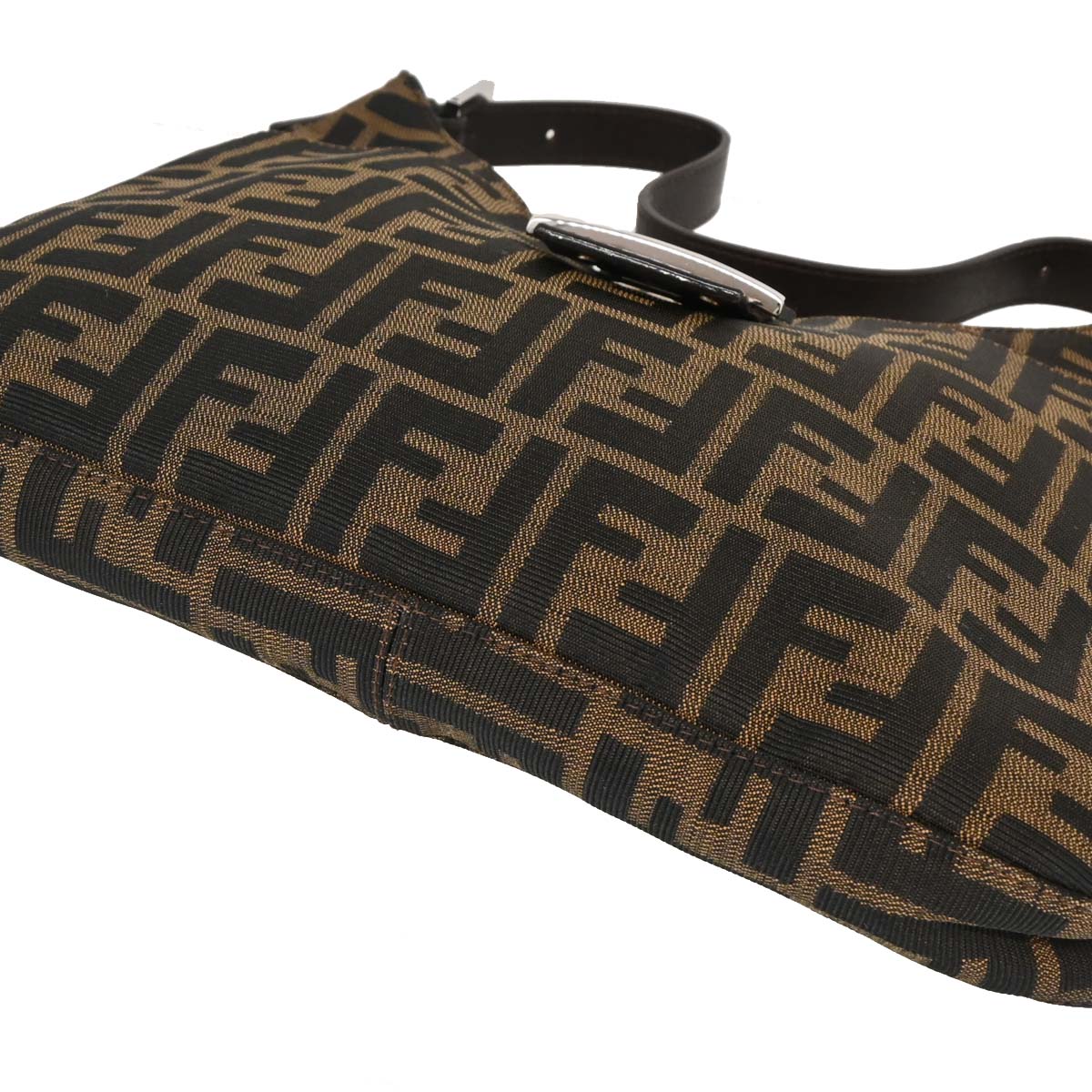 Fendi Brown Black Zucca Hobo Bag
