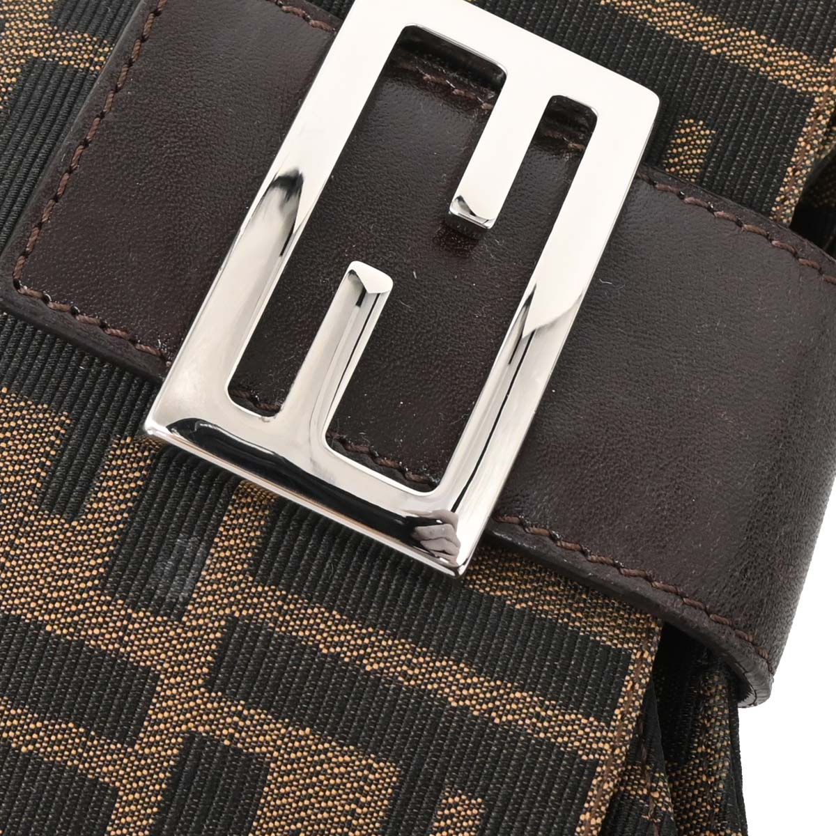 Fendi Brown Black Zucca Hobo Bag