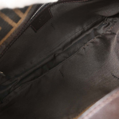 Fendi Brown Black Zucca Hobo Bag