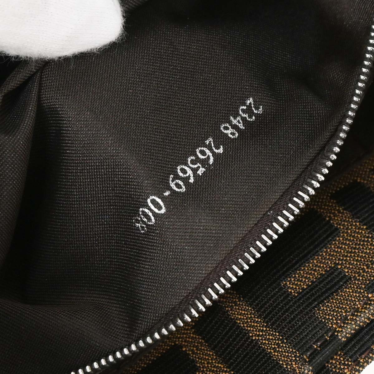 Fendi Brown Black Zucca Hobo Bag