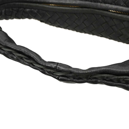Bottega Veneta Black Intrecciato Hobo Handbag