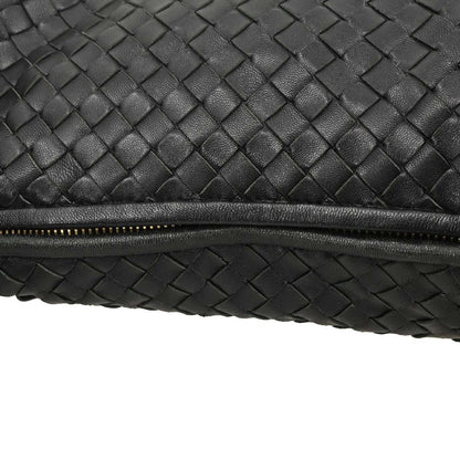 Bottega Veneta Black Intrecciato Hobo Handbag