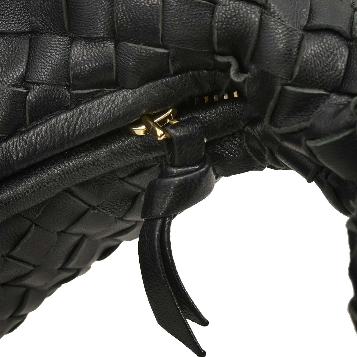 Bottega Veneta Black Intrecciato Hobo Handbag