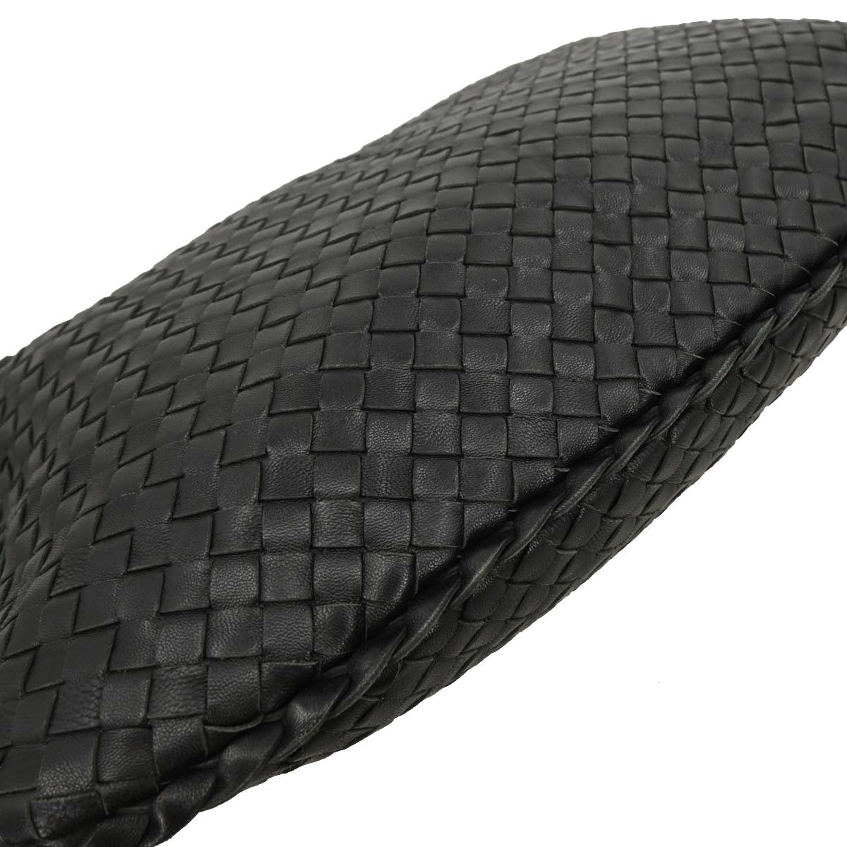 Bottega Veneta Black Intrecciato Hobo Handbag